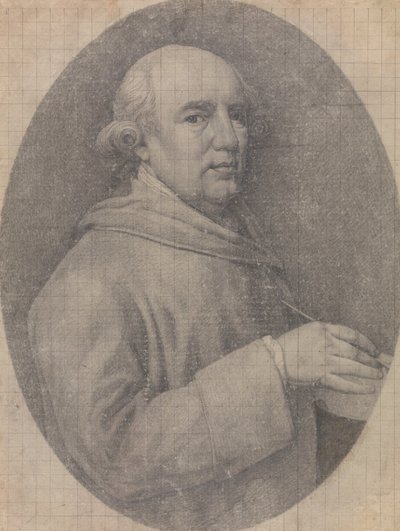 Studie voor het zelfportret in email door George Stubbs